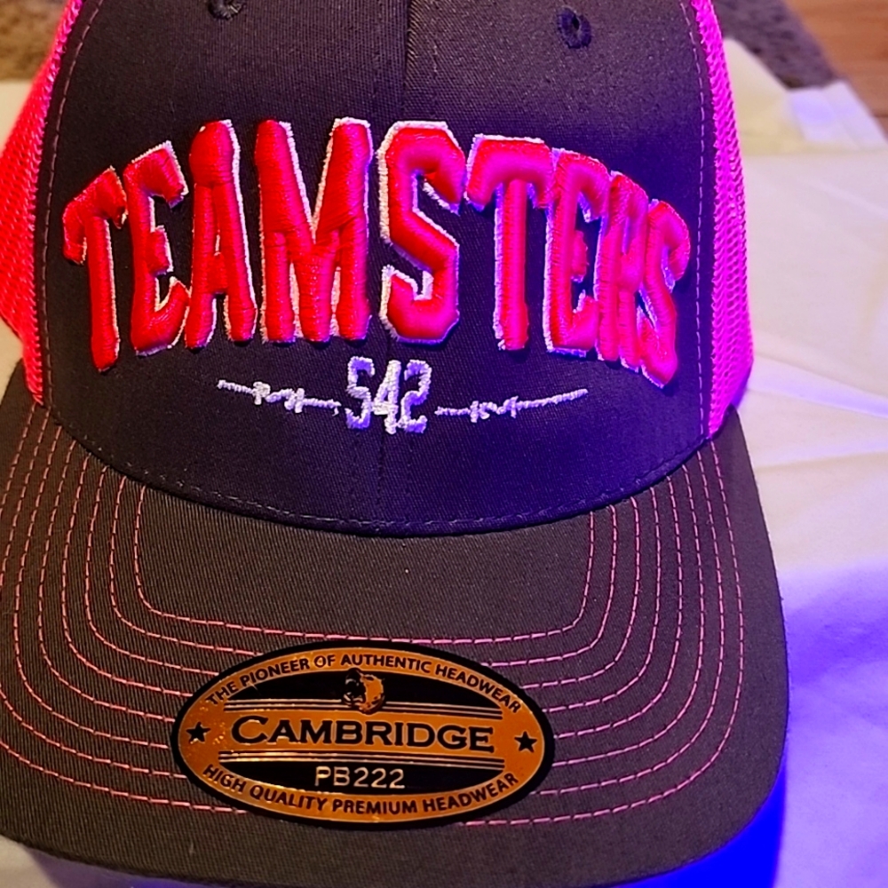 Pink and brown teamsters 542 snap back